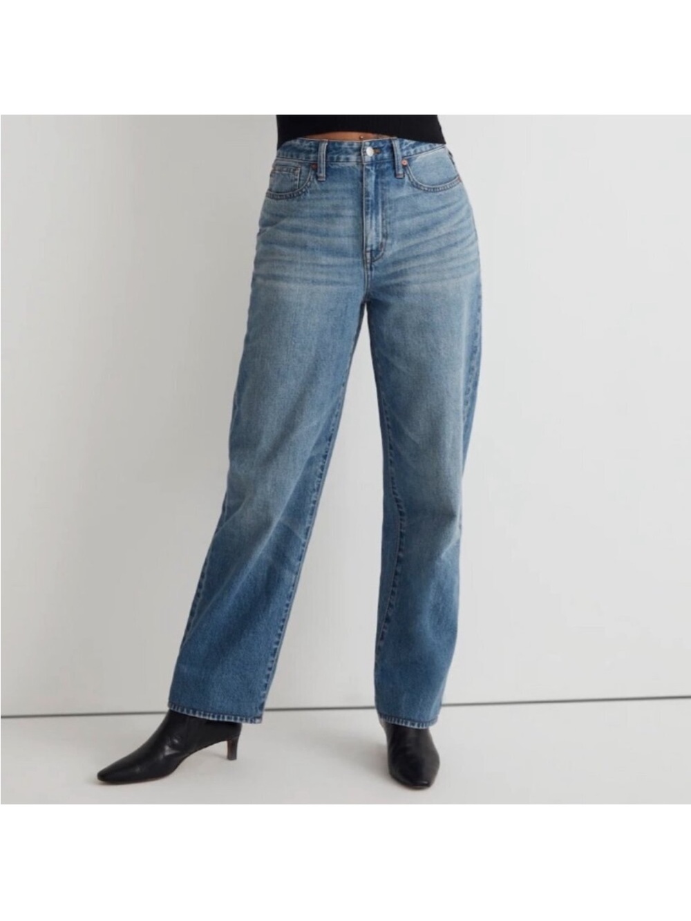 Madewell Curvy Baggy Straight Jeans